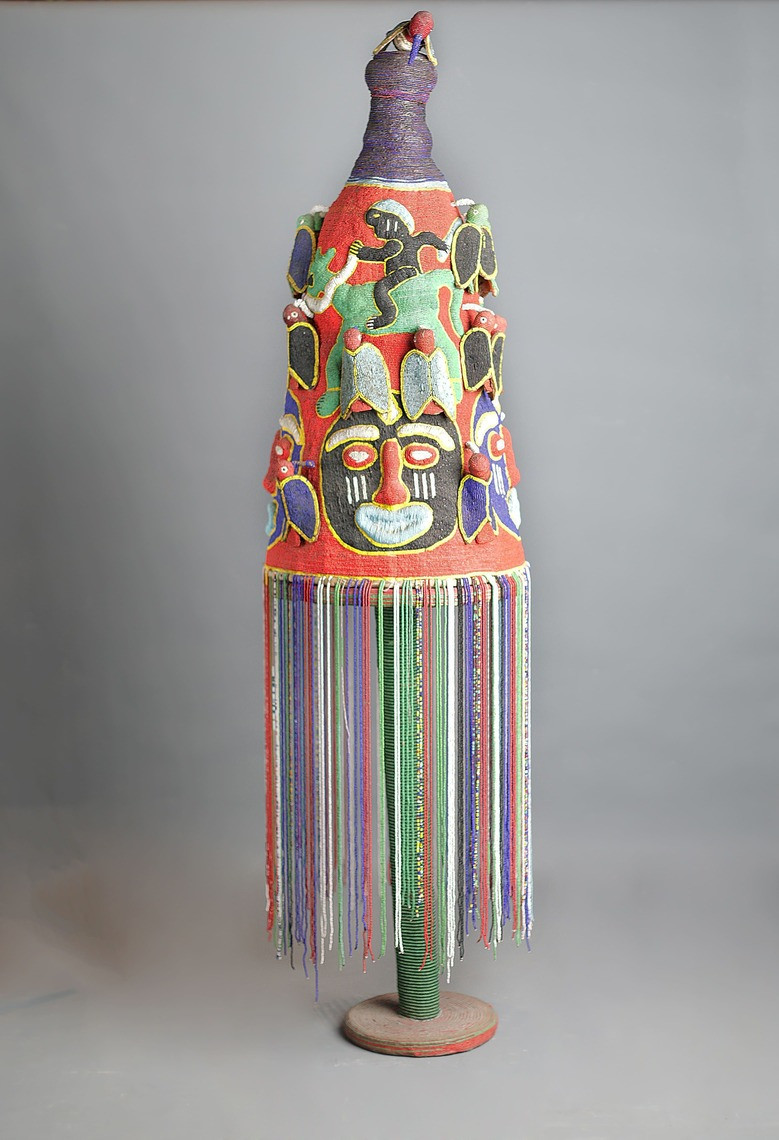 Yoruba Beaded Oba Crown - Browse or Buy at PAGODA RED